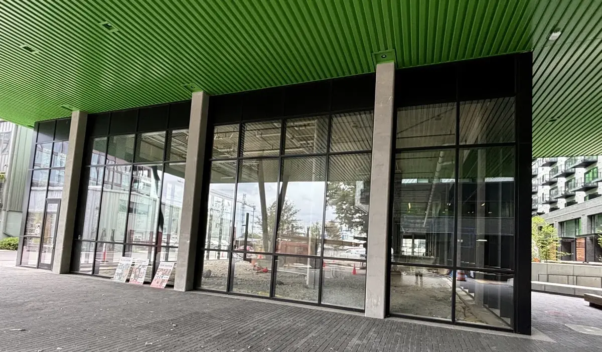 Curtain Wall Storefront Under Canopy