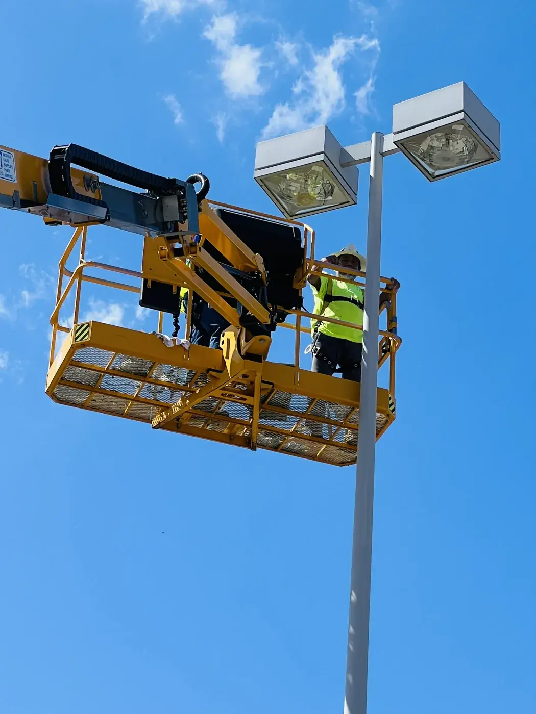 Stadium Light Pole Painting